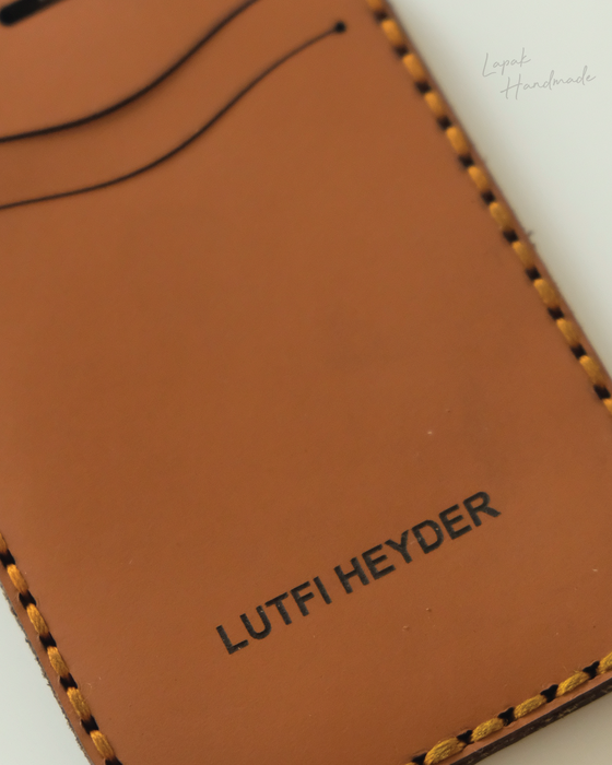 Leather ID Lanyard in Brown