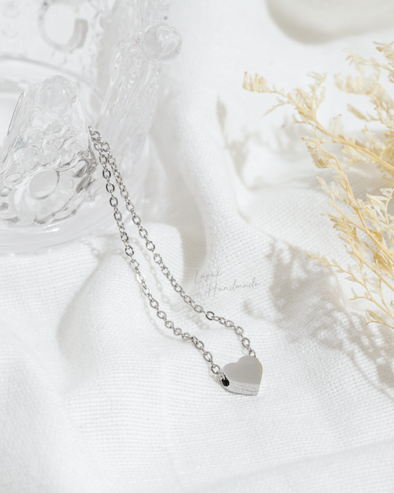 Mini Heart Bracelet in Silver