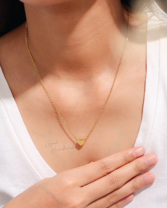 Mini Heart Necklace in Gold