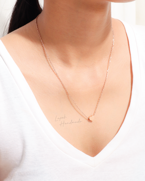 Mini Heart Necklace in Rosegold